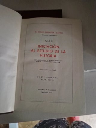 CLIO Iniciación al estudio de la historia.