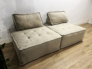 Sofá 2 plazas Sweek beige tela