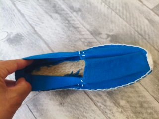 Alpargatas planas azules
