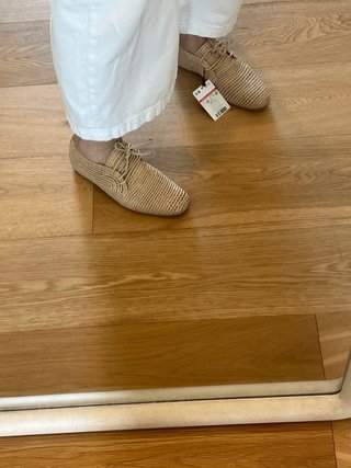 Zapatos trenzados Mango beige