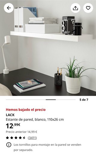 Estante pared LACK IKEA blanco