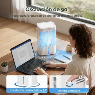 Enfriador de aire portátil con depósito de agua