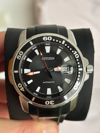 Reloj Citizen Automático Deportivo Negro/Plata