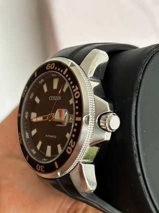 Reloj Citizen Automático Deportivo Negro/Plata
