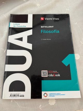 Libro de 1 Bachillerato de Filosofía (catalán)
