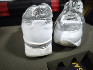 Sneakers donna pelle con glitter n 40
