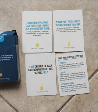 Mazzo di carte charity water Limited edition