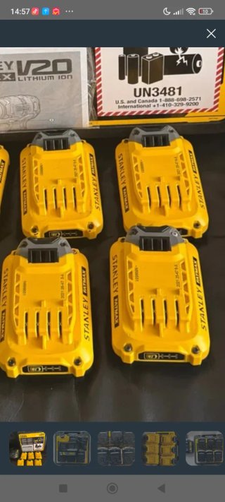 3 Baterías Stanley Fatmax 20V