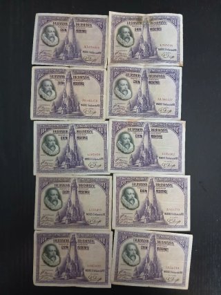 Lote 70 Billetes Españoles - Colección Variada
