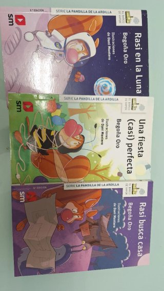 Lote de 3 libros la pandilla de la ardilla