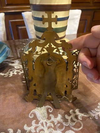 Altarino da viaggio in ceramica dipinta