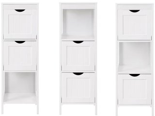 Mueble Auxiliar Baño Blanco Madera