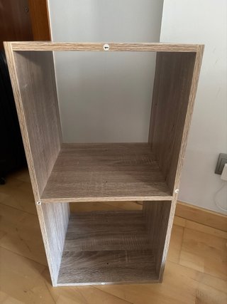 Estantería modular 2 cubos madera