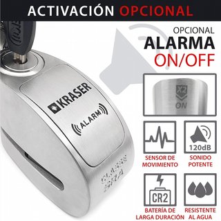 KRASER KR14S candado moto alarma doble