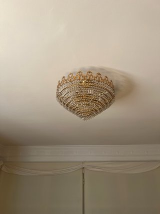 Lámpara de cristal roca para salón/comedor