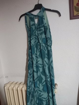 Vestido largo invitada boda verde o azul turquesa