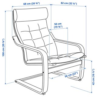 Sillón y reposapiés de tela y madera