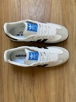 Adidas Zapatillas Samba Blancas y Negras Talla 38