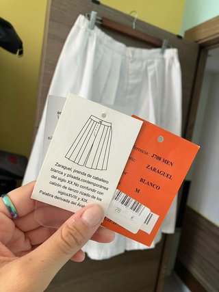 Pantalon Zaragüel Plisado Blanco