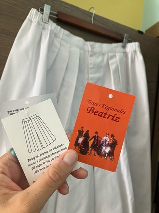 Pantalon Zaragüel Plisado Blanco