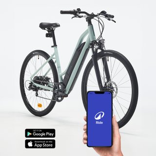 Bicicleta eléctrica trekking cuadro bajo Riverside 100 E