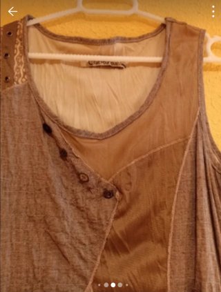 Vestido boho beige y marrón