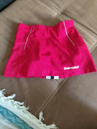 Falda pádel niña Babolat rosa. Talla 12 años
