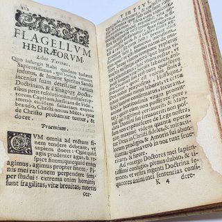Libro Antico 1672 - Flagellum Hebraeorum Carbone