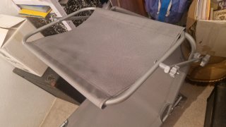 Tumbona plegable gris