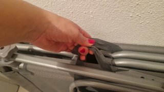 Tumbona plegable gris