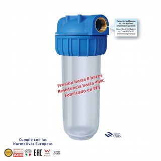Bbagua filtro agua 10" rosca 1" metálica