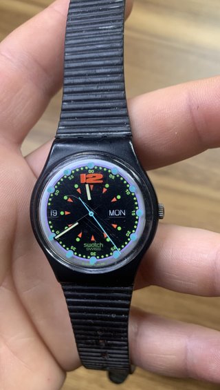 Swatch GB724 Batticuore 1991 Vintage Day Date