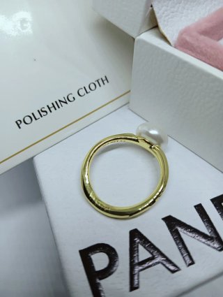 Anillo Pandora Perla Cultivada Oro Blanco