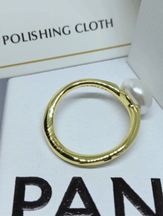 Anillo Pandora Perla Cultivada Oro Blanco