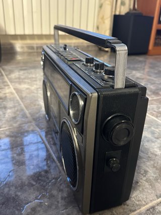 Radio Cassette Sanyo Gris/Plata