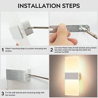 Lámpara de Pared Moderna Acrílico 12W