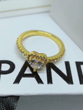 Anillo Pandora Corazón Promesa Oro