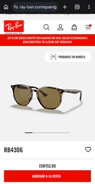 Gafas de Sol Ray-Ban 4306-Polarizadas