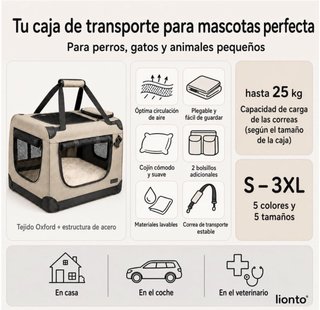 Transportín para mascotas Lionto
