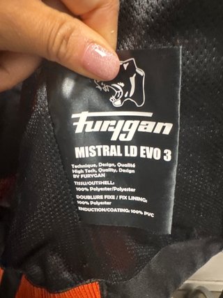 Chaqueta Moto verano Furigan Talla S Naranja