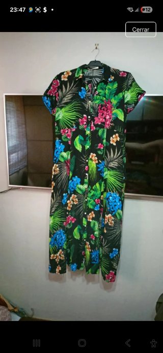 Vestido largo estampado floral