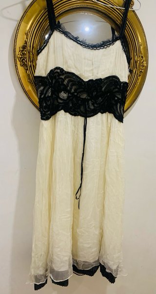 Vestido Zara Negro y Blanco
