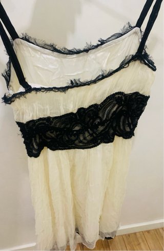 Vestido Zara Negro y Blanco