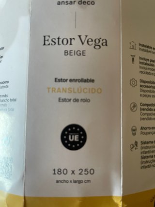 Tenda a rullo Vega Beige 180x250 Leroy Merlin