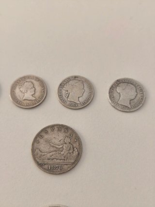 Lote 6 Monedas Españolas de Plata