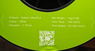 Filamento PLA per stampanti 3D 1.75mm. Confezione da 2 pz