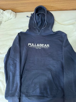 Sudadera Pull&Bear Azul Marino con Capucha