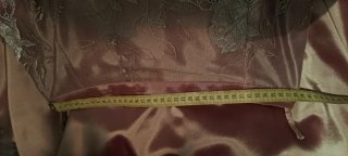 Traje de 3 piezas dorado mujer de seda 100%
