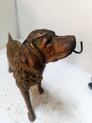 Escultura Antigua Perro Caza