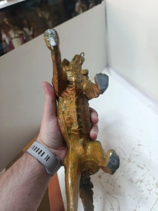 Escultura Antigua Perro Caza